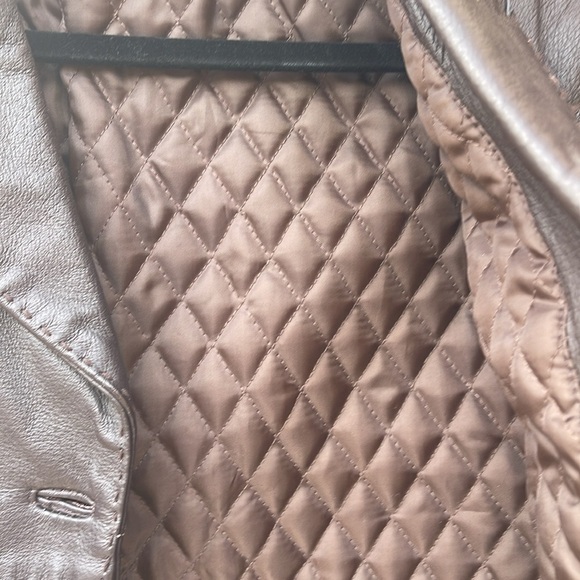 Studio M Brown Leather Vintage Jacket size M - Picture 9 of 10